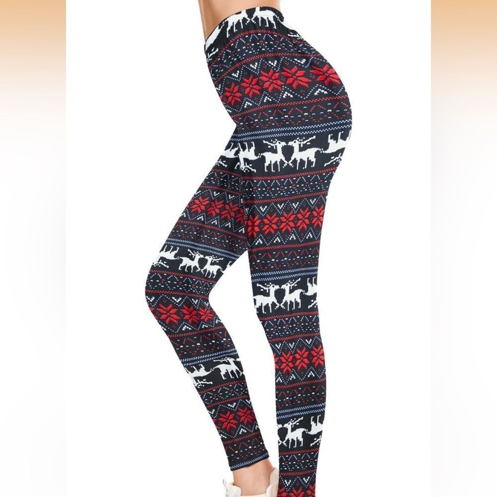 NWT SZ L Women's Printed Yoga Leggings - High Waisted, Workout, Gym,Sports, Soft